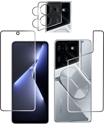 chakoor Front and Back Screen Guard for tecno pova 5 pro 5g(Pack of 3)