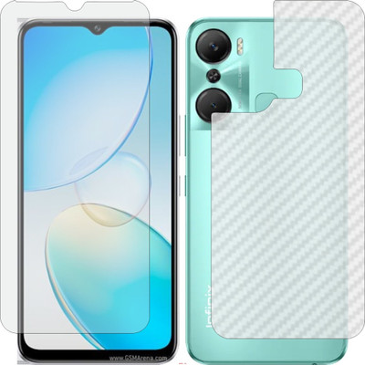 Mobling Front and Back Screen Guard for INFINIX HOT 12 PRO X668C (Front 9H Hardness Matte & Carbon Fiber Skin for Back)(Pack of 2)