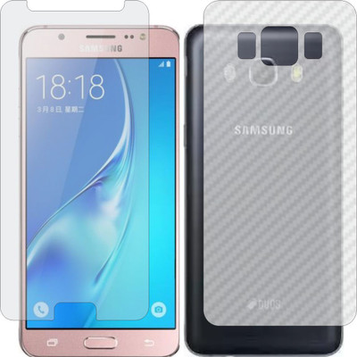 MOBART Front and Back Screen Guard for SAMSUNG GALAXY J5 6 (Front Matte Finish & Back 3d Carbon Fiber)(Pack of 2)