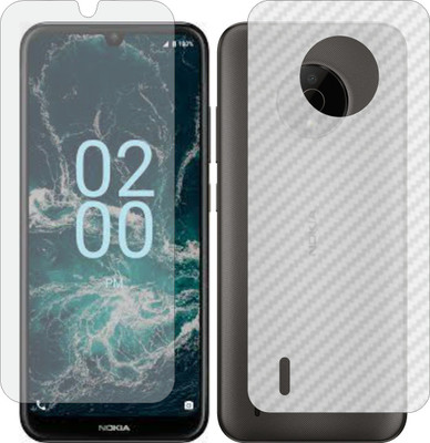 MOBART Front and Back Screen Guard for NOKIA C 200 (Front Matte Finish & Back 3d Carbon Fiber)(Pack of 2)