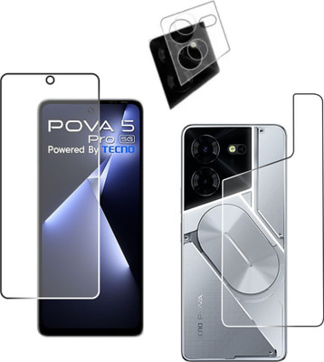 chakoor Front and Back Screen Guard for tecno pova 5 pro 5g(Pack of 3)