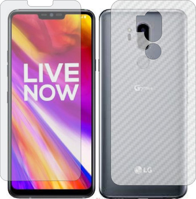 Mobling Front and Back Screen Guard for LG G7 PLUS THINQ (Front 9H Hardness Matte & Carbon Fiber Skin for Back)(Pack of 2)