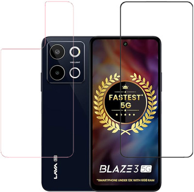 VAYUVAULT Front and Back Screen Guard for LAVA Blaze 3 5G(Pack of 2)