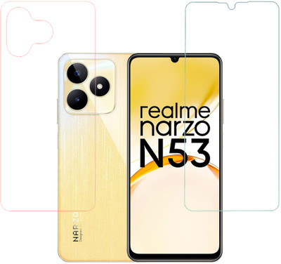KARTRAY Front and Back Screen Guard for Realme Narzo N53, Realme C53(Pack of 2)