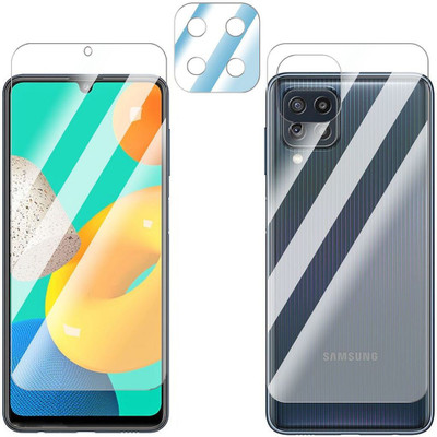 FCS Front and Back Screen Guard for Samsung Galaxy M32 Front+Back+Camera (Glossy)(Pack of 3)