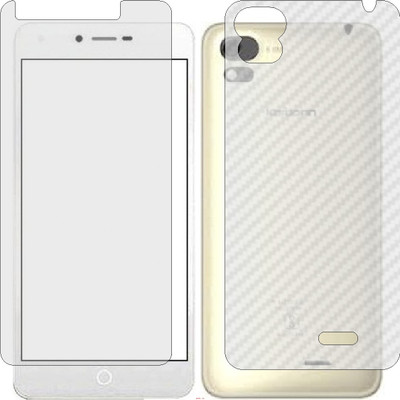 Mobling Front and Back Screen Guard for KARBONN AURA SLEEK 4G (Front 9H Hardness Matte & Carbon Fiber Skin for Back)(Pack of 2)