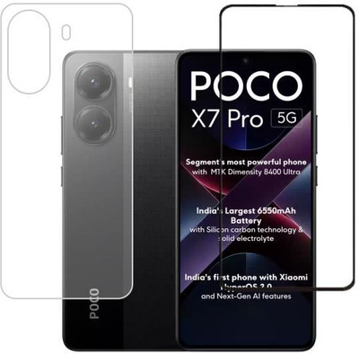 GLAMEECH Front and Back Screen Guard for Poco X7 pro, Poco X7 pro 5G, Poco X7 pro(Pack of 2)