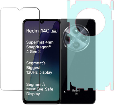 KARTRAY Front and Back Screen Guard for Redmi 14C 5G, POCO C75 5G, REDMI A4 5G(Pack of 2)