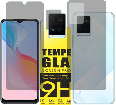 RapTag Front and Back Tempered Glass for Vivo Y21e [Bubble Proof] [Transparent] [Anti Scratch].91.610(Pack of 2)