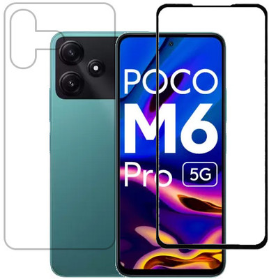 ECMERED Front and Back Tempered Glass for POCO M6 Pro 5G, POCO M6 Pro(Pack of 1)