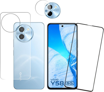 Olonga Front and Back Screen Guard for Vivo Y58 5G, Y58, Y58 5G vivo, Vivo Y58, Vivo Y58 5G(Pack of 2)