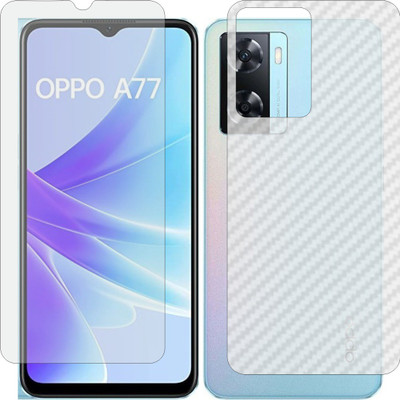 ZINGTEL Front and Back Screen Guard for OPPO CPH2385 (Front Matte Finish & Back 3d Carbon Fiber)(Pack of 2)