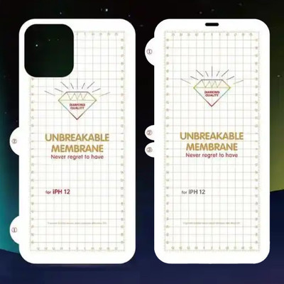 yuvu77 Front and Back Screen Guard for Apple iPhone 12, Membrane front and back, back with logo cut(Pack of 2)