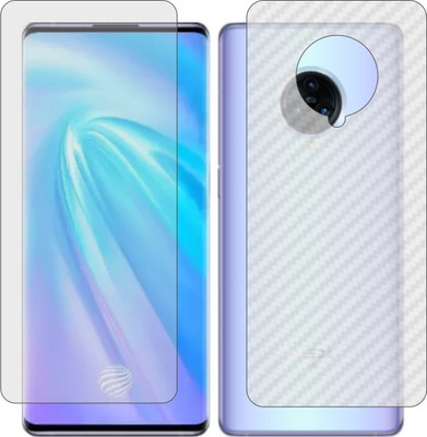MOBART Front and Back Screen Guard for VIVO NEX 3 (Front Matte Finish & Back 3d Carbon Fiber)(Pack of 2)
