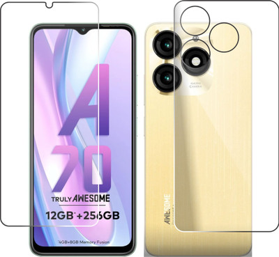 chakoor Front and Back Screen Guard for Itel A70(Pack of 3)