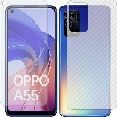 Mobling Front and Back Tempered Glass for OPPO A55 CPH2325(Pack of 2)