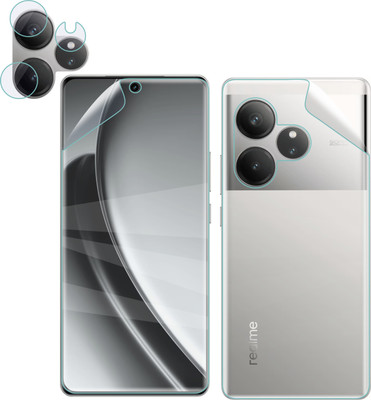 Ten To 11 Front and Back Screen Guard for Realme GT 6, Ultra Thin Hydrogel Soft TPU Screen Guard for Realme GT 6 [With Rear Camera Lens Guard](Pack of 3)
