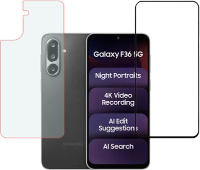 SPRITZEN Front and Back Screen Guard for Samsung Galaxy F36 5G, M36 5G, Edge to Edge Tempered Glass, Back Screen Guard with Matte Finish(Pack of 2)