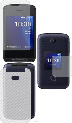 TELTREK Front and Back Screen Guard for ALCATEL GO FLIP 4 (Front Matte Finish & Back 3d Carbon Fiber)(Pack of 2)