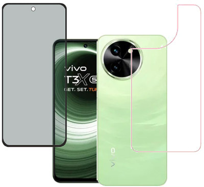 KARTRAY Front and Back Screen Guard for Vivo T3x 5G(Pack of 2)