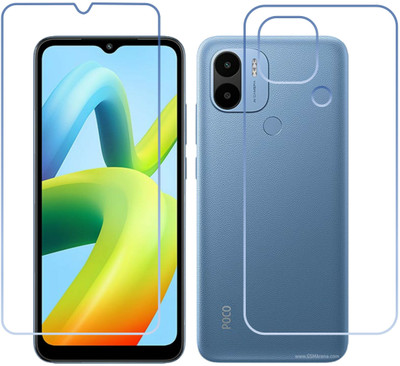DVTECH Front and Back Screen Guard for 9H Crystal Clear Front And TPU BackXiaomi Poco C50(Pack of 1)