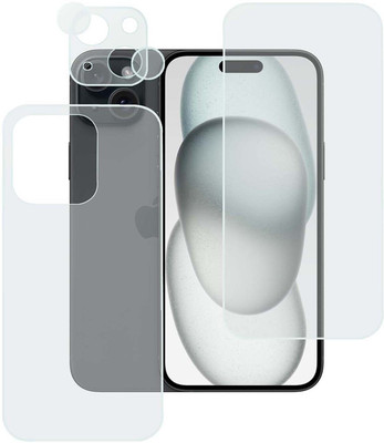 MOKPLZ Front and Back Screen Guard for IPHONE 15 PLUS(Pack of 3)