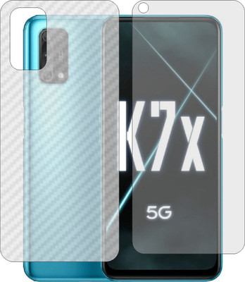 ZINGTEL Front and Back Screen Guard for OPPO PERM00 (Front Matte Finish & Back 3d Carbon Fiber)(Pack of 2)