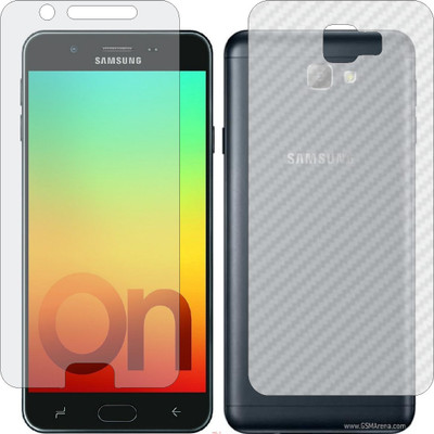 Mobling Front and Back Screen Guard for SAMSUNG GALAXY ON7 PRIME 2018 (Front 9H Hardness Matte & Carbon Fiber Skin for Back)(Pack of 2)