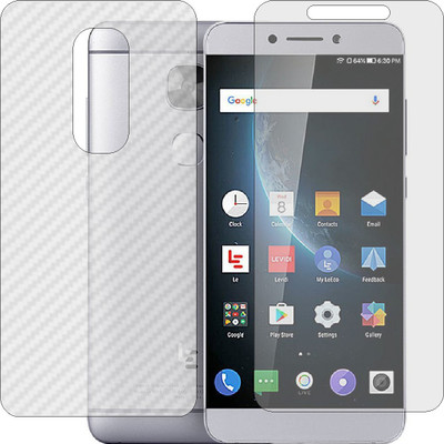 ZINGTEL Front and Back Screen Guard for LEECO LE MAX (Front Matte Finish & Back 3d Carbon Fiber)(Pack of 2)