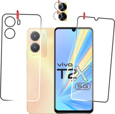 chakoor Front and Back Tempered Glass for VIVO T2X 5G(Pack of 3)