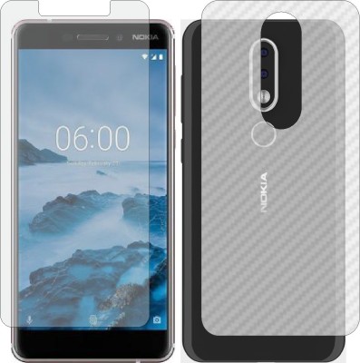 MOBART Front and Back Screen Guard for NOKIA 6 2ND GEN (Front Matte Finish & Back 3d Carbon Fiber)(Pack of 2)