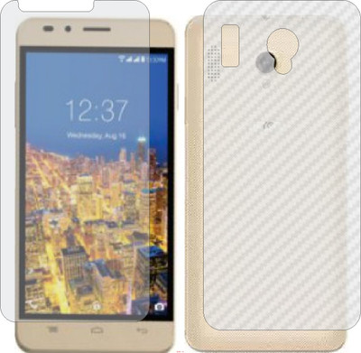 Mobling Front and Back Screen Guard for INTEX JEWEL 2 (Front 9H Hardness Matte & Carbon Fiber Skin for Back)(Pack of 2)