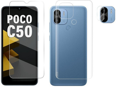 CaseTrendz Front and Back Screen Guard for Poco C50 With Camera Lens Protector guard(Pack of 1)
