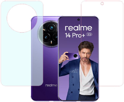 KARTRAY Front and Back Screen Guard for Realme 14 Pro Plus 5G, Front Clear Back Matte(Pack of 2)