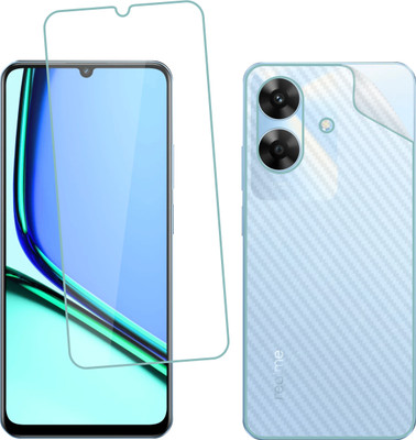 Ten To 11 Front and Back Screen Guard for Realme Narzo N61, Realme Narzo N61 [Back Carbon Fiber](Pack of 2)