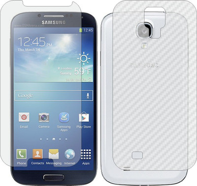 MOBART Front and Back Screen Guard for SAMSUNG GALAXY S4 I9500 (Front Matte Finish & Back 3d Carbon Fiber)(Pack of 2)