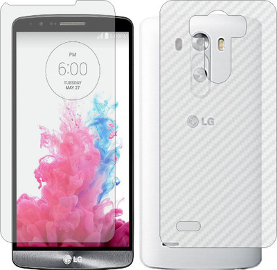 MOBART Front and Back Screen Guard for LG G3 (Front Matte Finish & Back 3d Carbon Fiber)(Pack of 2)