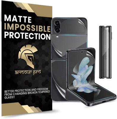 ArmourPro Front and Back Screen Guard for Samsung Galaxy Z Flip4 5G, Samsung Z Flip 4, Unbreakable Nano Fiber Membrane with Easy Installation(Pack of 1)