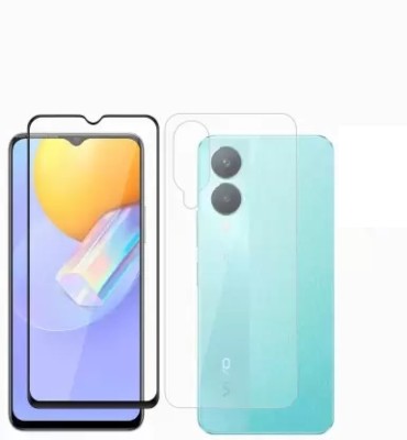 RUNEECH Front and Back Screen Guard for VIVO Y28 5G, VIVO Y28 5G EDGE TO EDGE GUARD(Pack of 2)