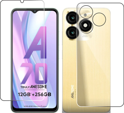 chakoor Front and Back Screen Guard for Itel A70(Pack of 3)