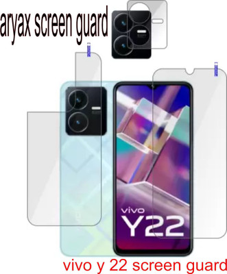 aryax Front and Back Screen Guard for Vivo Y22(Pack of 3)
