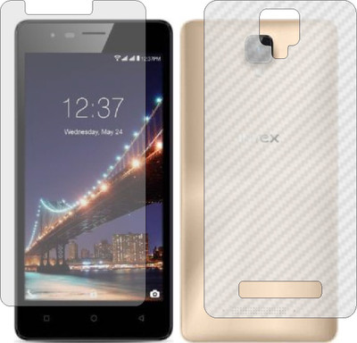 ZINGTEL Front and Back Screen Guard for INTEX AQUA LIONS 2 (Front Matte Finish & Back 3d Carbon Fiber)(Pack of 2)