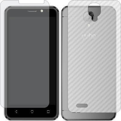 ZINGTEL Front and Back Screen Guard for YUHO Y1 (Front Matte Finish & Back 3d Carbon Fiber)(Pack of 2)