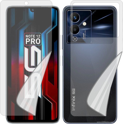 ZINGTEL Front and Back Tempered Glass for INFINIX NOTE 12 PRO 5G (Edge To Edge TPU, Full Coverage)(Pack of 1)