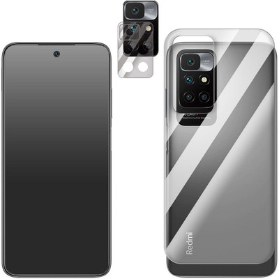 Enlinea Front and Back Screen Guard for Xiaomi Redmi 10 Prime 2022 Front+Back+Camera (Matte)(Pack of 3)
