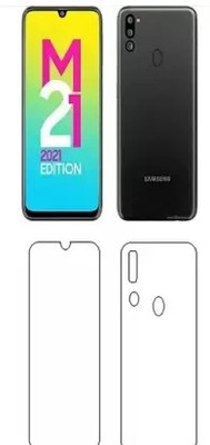 LIGHTWINGS Front and Back Screen Guard for Front and Back SCREEN GUARD SAMSUNG GALAXY M21 (P- 2)(Pack of 2)