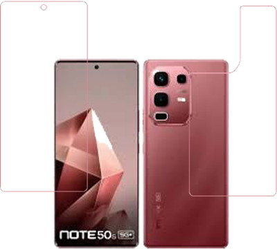 VAYUVAULT Front and Back Screen Guard for Infinix Note 50s 5G+, Front Screen Guard Glossy finish, Back Screen Guard Glossy finish(Pack of 2)