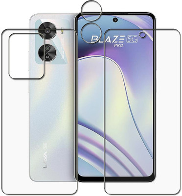 tombik Front and Back Screen Guard for q13-Lava Blaze Pro 5G-fb,lens(Pack of 3)