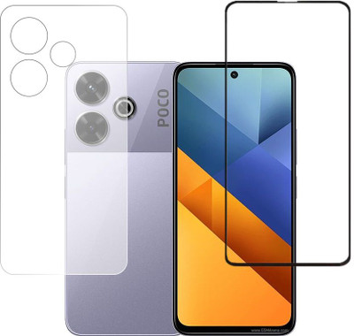 KANCHA Front and Back Screen Guard for Poco M6 4G, M6 4G, Xiaomi Poco M6 4G, MI Poco M6 4G(Pack of 2)