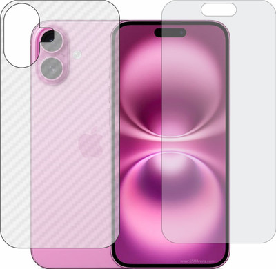 TELTREK Front and Back Screen Guard for i Phone 16 Plus(Pack of 2)